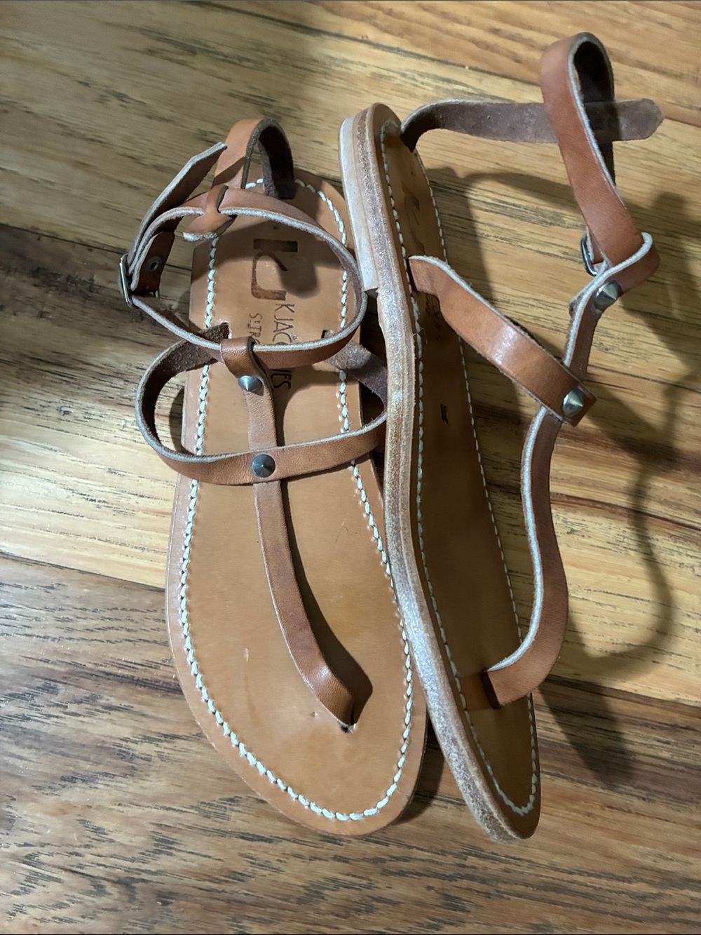 K. Jacques St. Tropez
ankle-buckle leather sandals - size 38